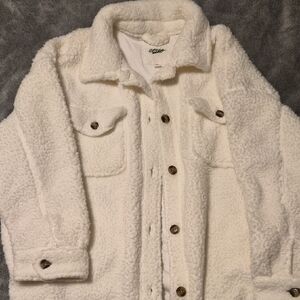 Aerie Soft White Sherpa Jacket